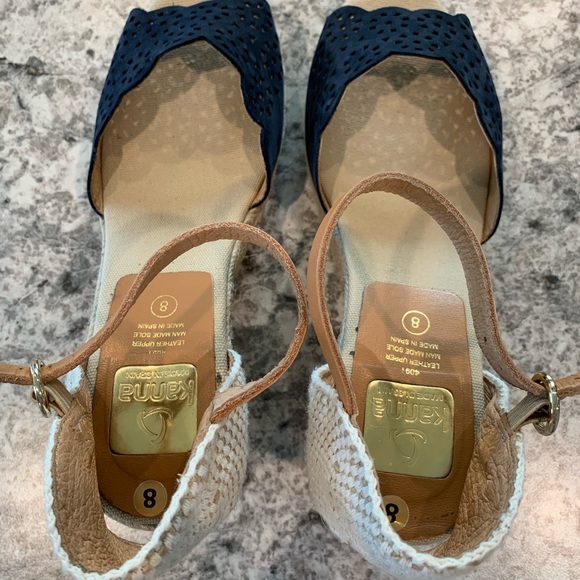 Sold New Kanna Blue Suede Platform Espadrilles. 8 - Picture 3 of 12